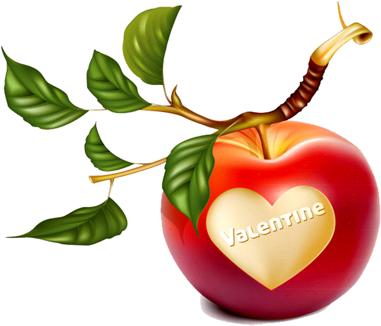 Clipart Freeuse Stock Apple Clip Art Romantic Heart - Png Download (1534x1311), Png Download