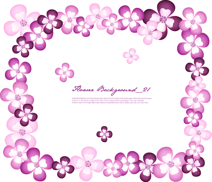 Purple Frame Flower Romantic Free Hd Image Clipart (682x586), Png Download