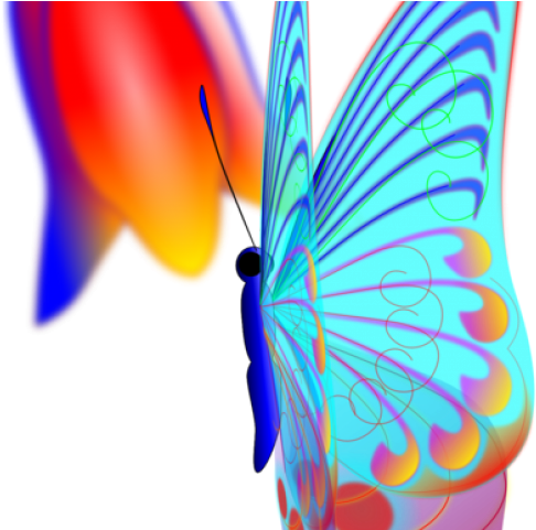 Zebra Clipart Butterfly - Png Download (640x480), Png Download