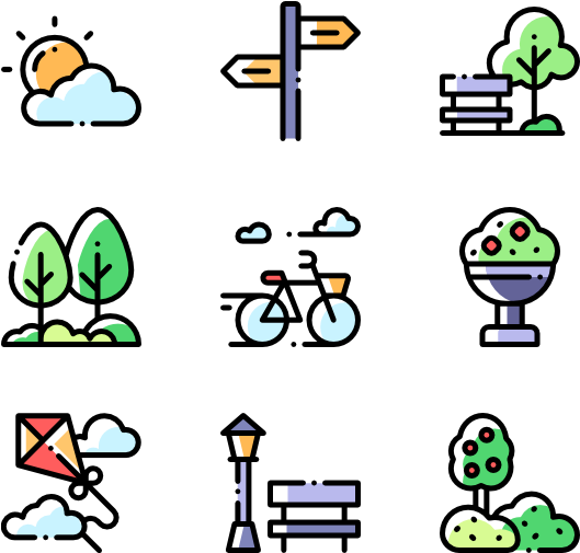 City Park Clipart (600x564), Png Download
