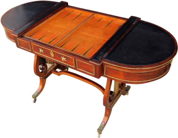 Distinguished 19th Century English Regency Mahogany Clipart (828x642), Png Download