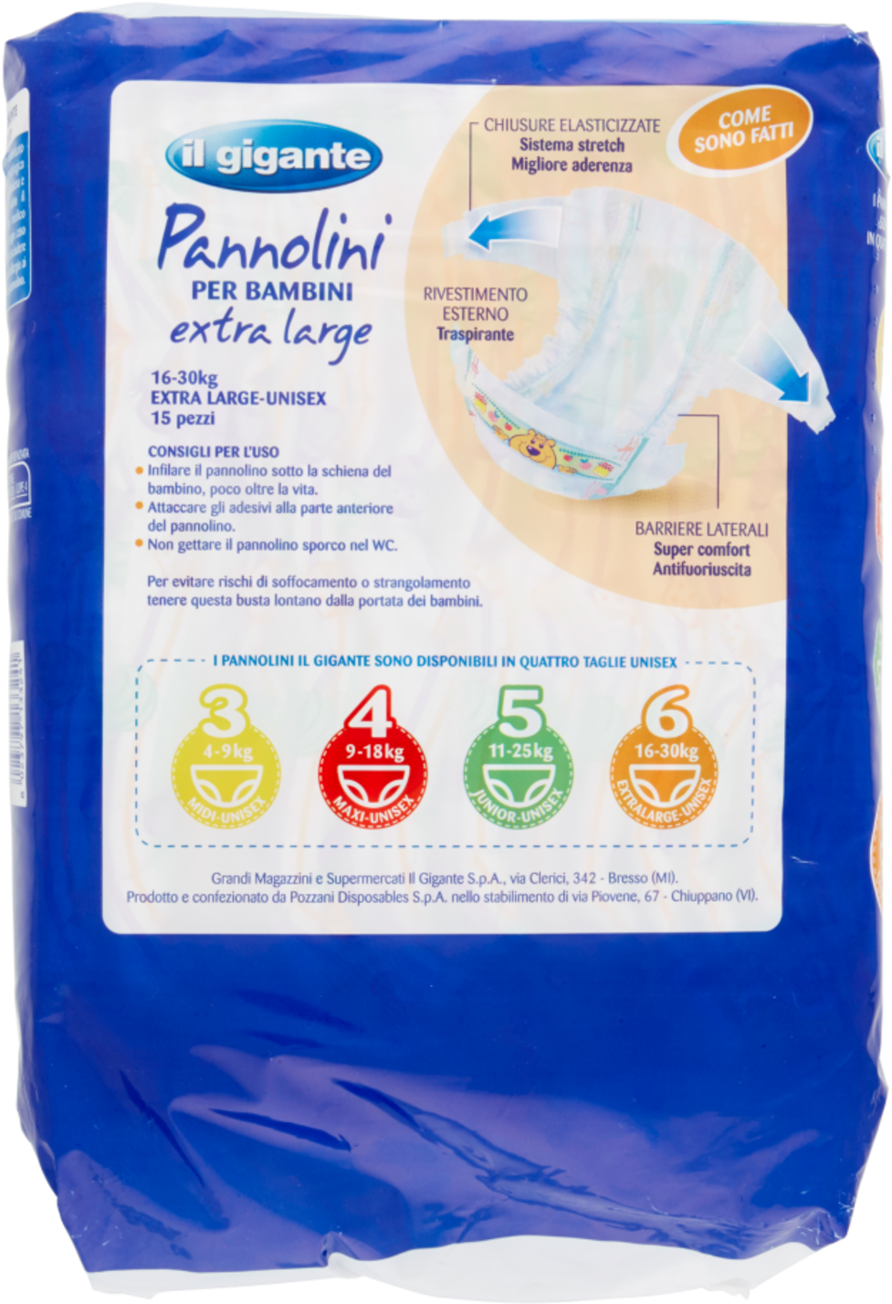 Il Gigante Pannolini Per Bambini 6 Extra Large 16-30kg Clipart (1500x1500), Png Download