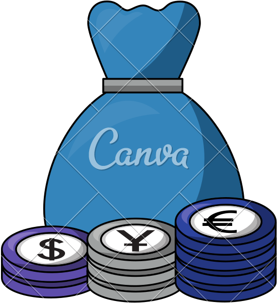 Money Bag Coins Yen Clipart (800x800), Png Download