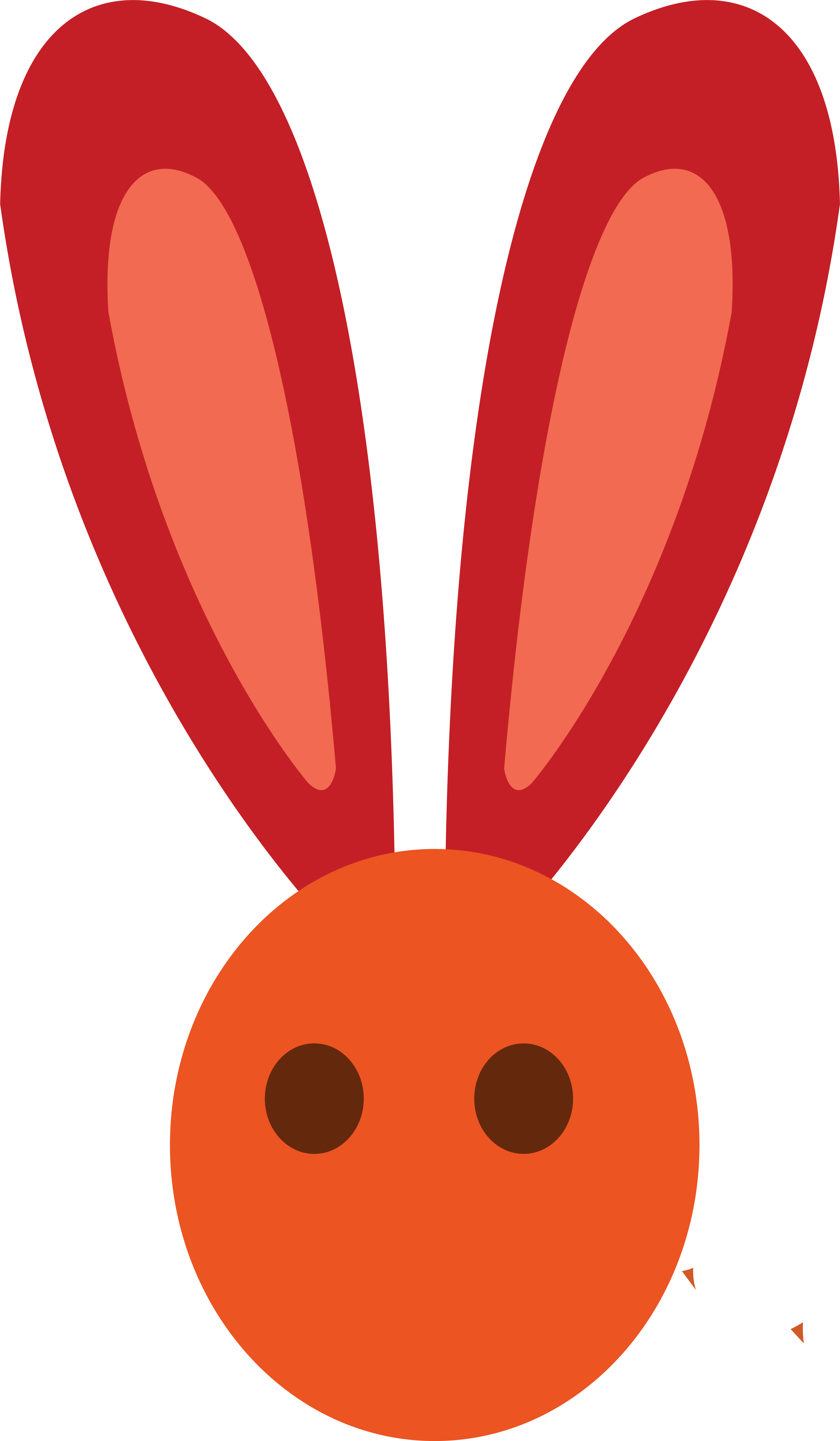 European Rabbit Leporids Domestic Ear Red Transprent Clipart (3001x5147), Png Download
