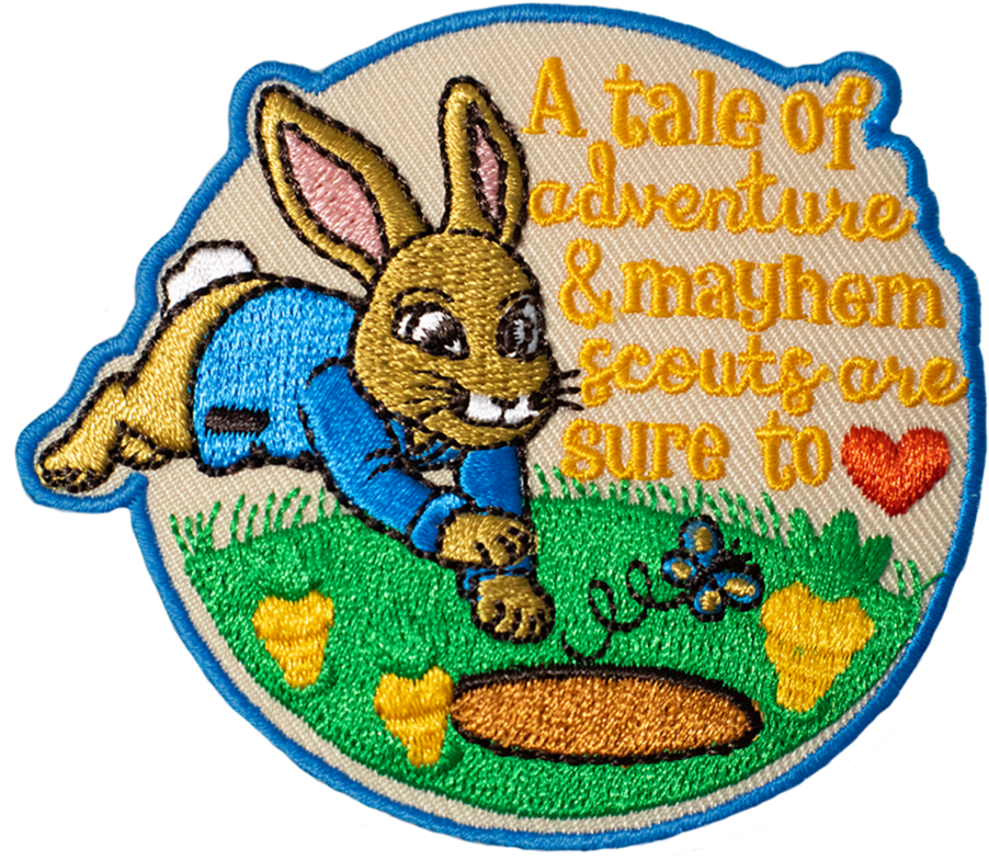 Peter Rabbit Scout Inspired Patch Clipart (1024x1024), Png Download