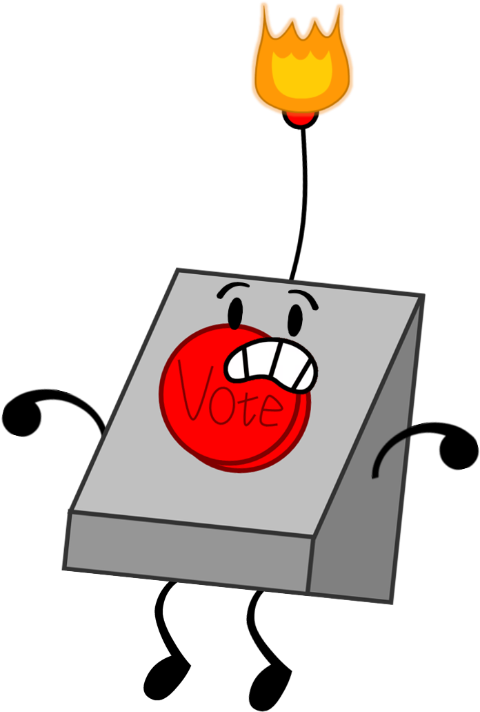 Voting Button Pose Clipart (696x1031), Png Download