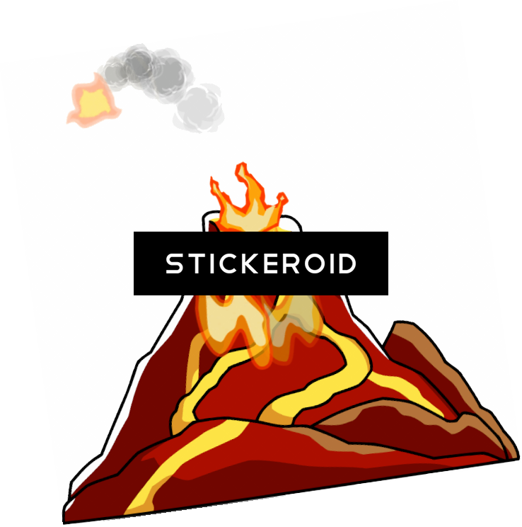 Volcano Clipart (738x744), Png Download