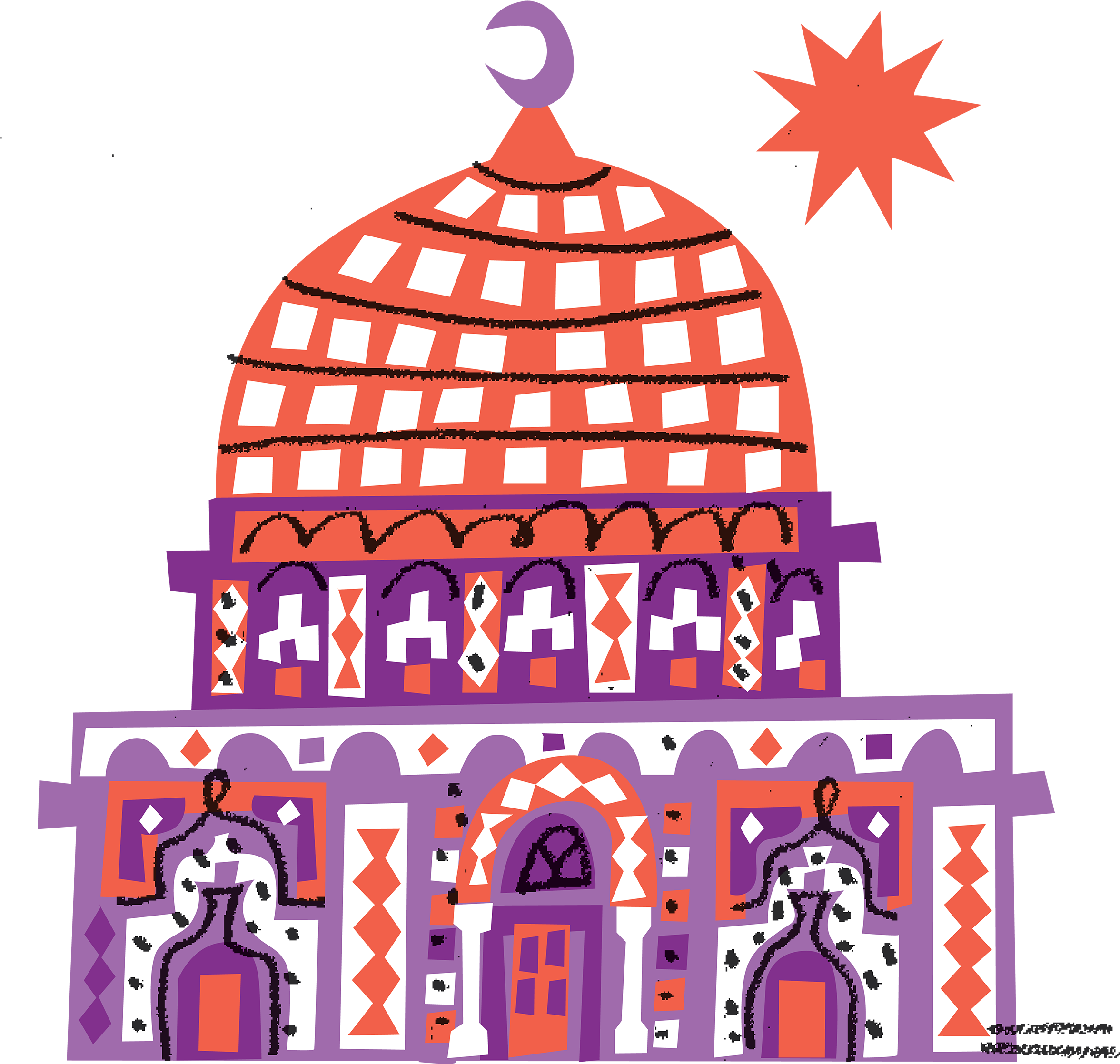 Mosque-2 Clipart (2400x2400), Png Download