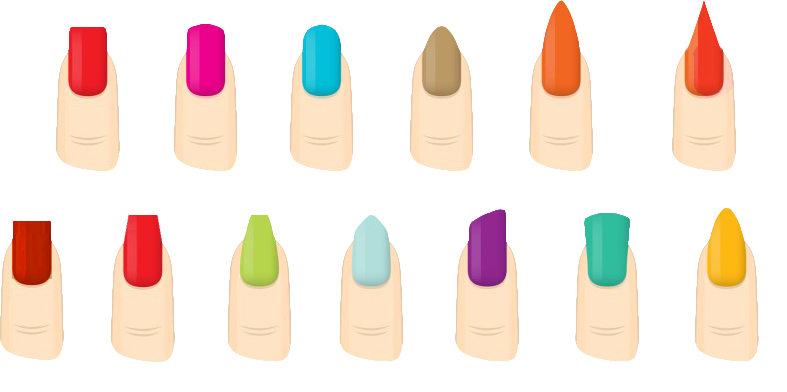 Clip Art What Is Your Favorist Nails Shape With Transparent - Png Download (787x392), Png Download