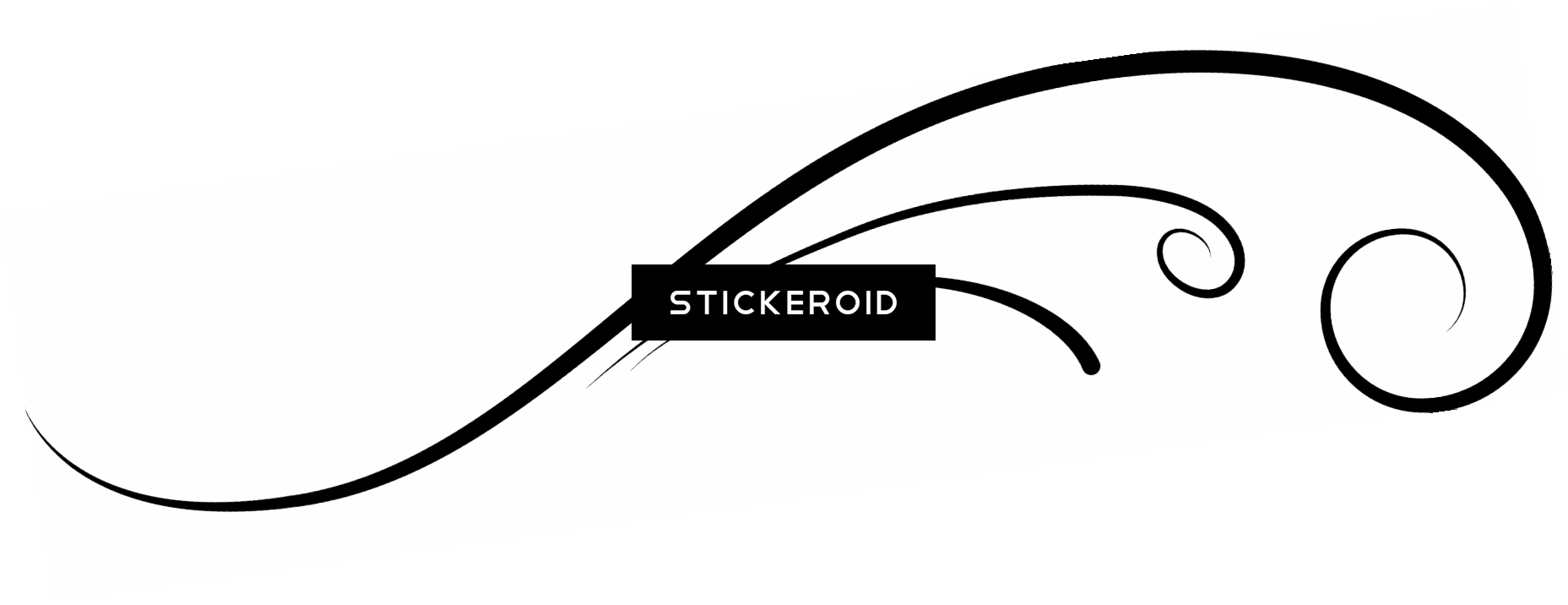 Swirls Clipart (1857x716), Png Download