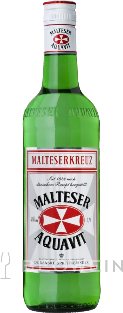 Malteser Kreuz Aquavit 0,7 L Clipart (1080x1080), Png Download