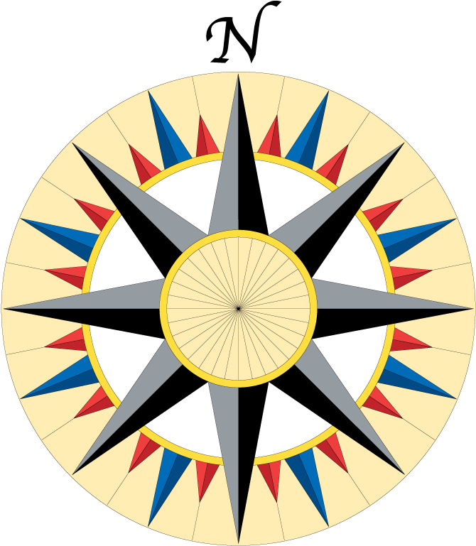Compass Rose Clipart (800x800), Png Download