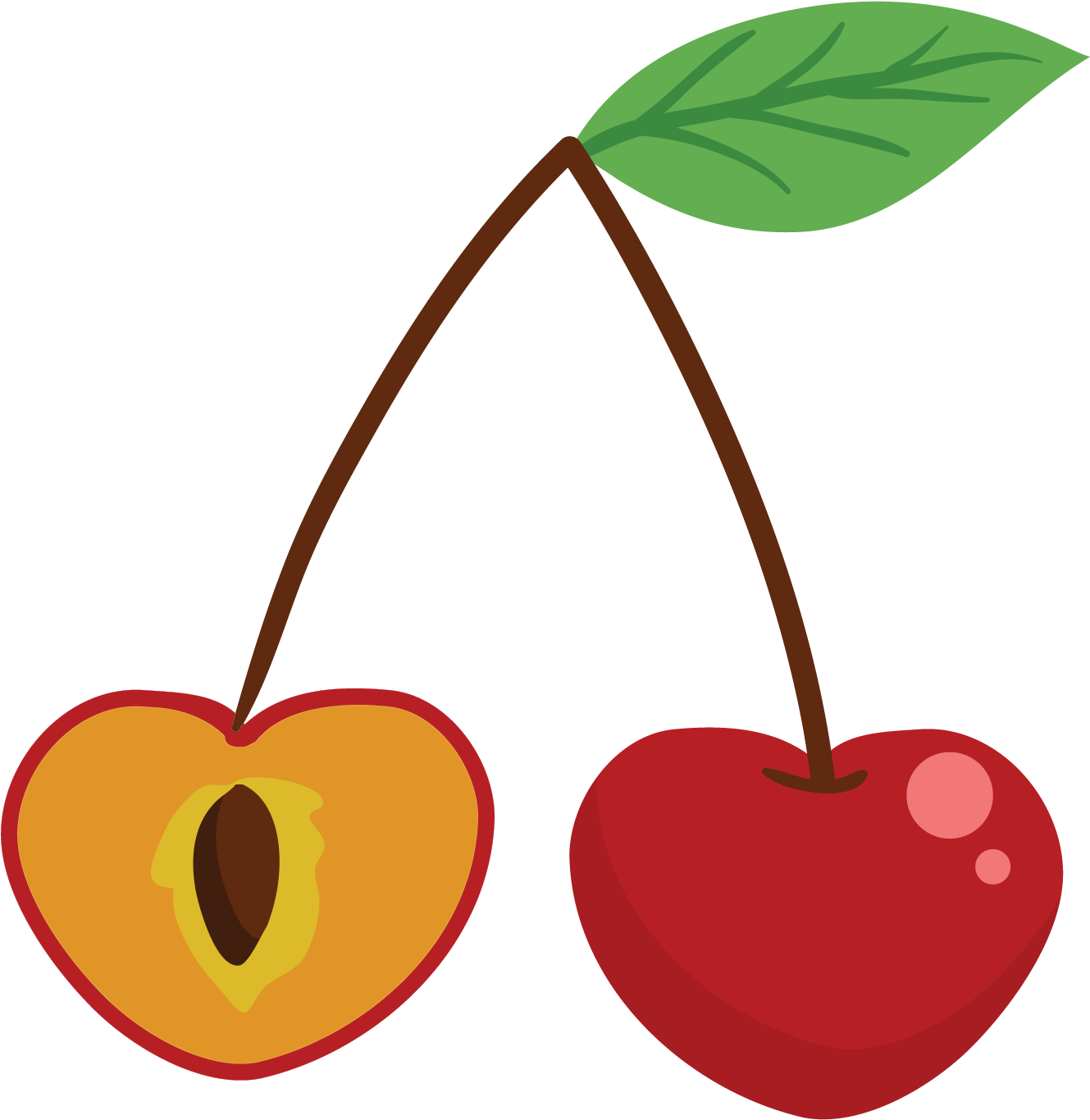Cherry Cartoon Apple Clip Art - Png Download (1500x1500), Png Download