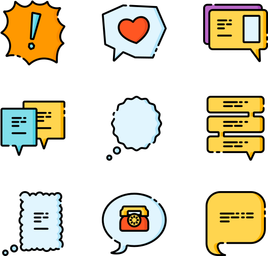 Speech Bubbles Clipart (600x564), Png Download