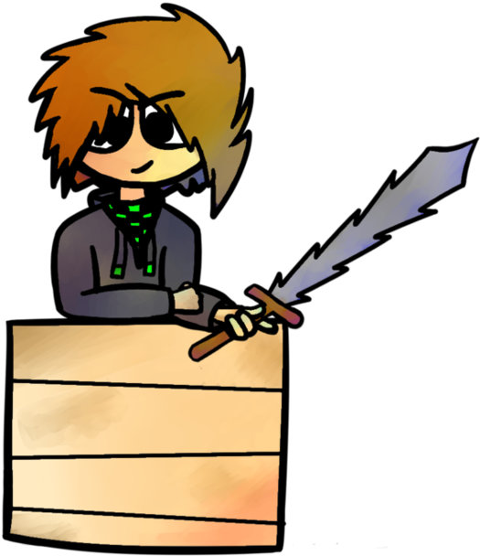 Minecraft Hunger Games Bandit By Pigdudedoodles Clipart (525x608), Png Download