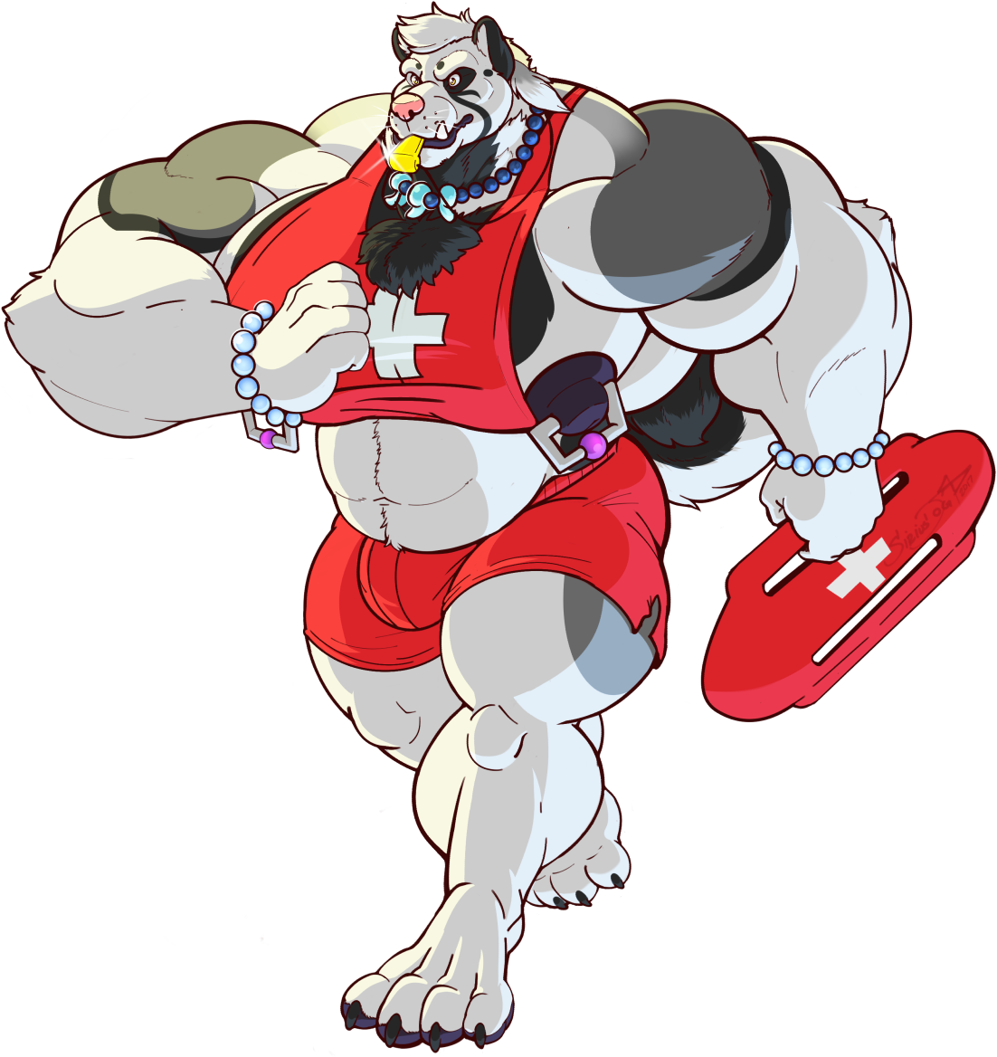 Lifeguard Floof On Duty Clipart (1161x1280), Png Download