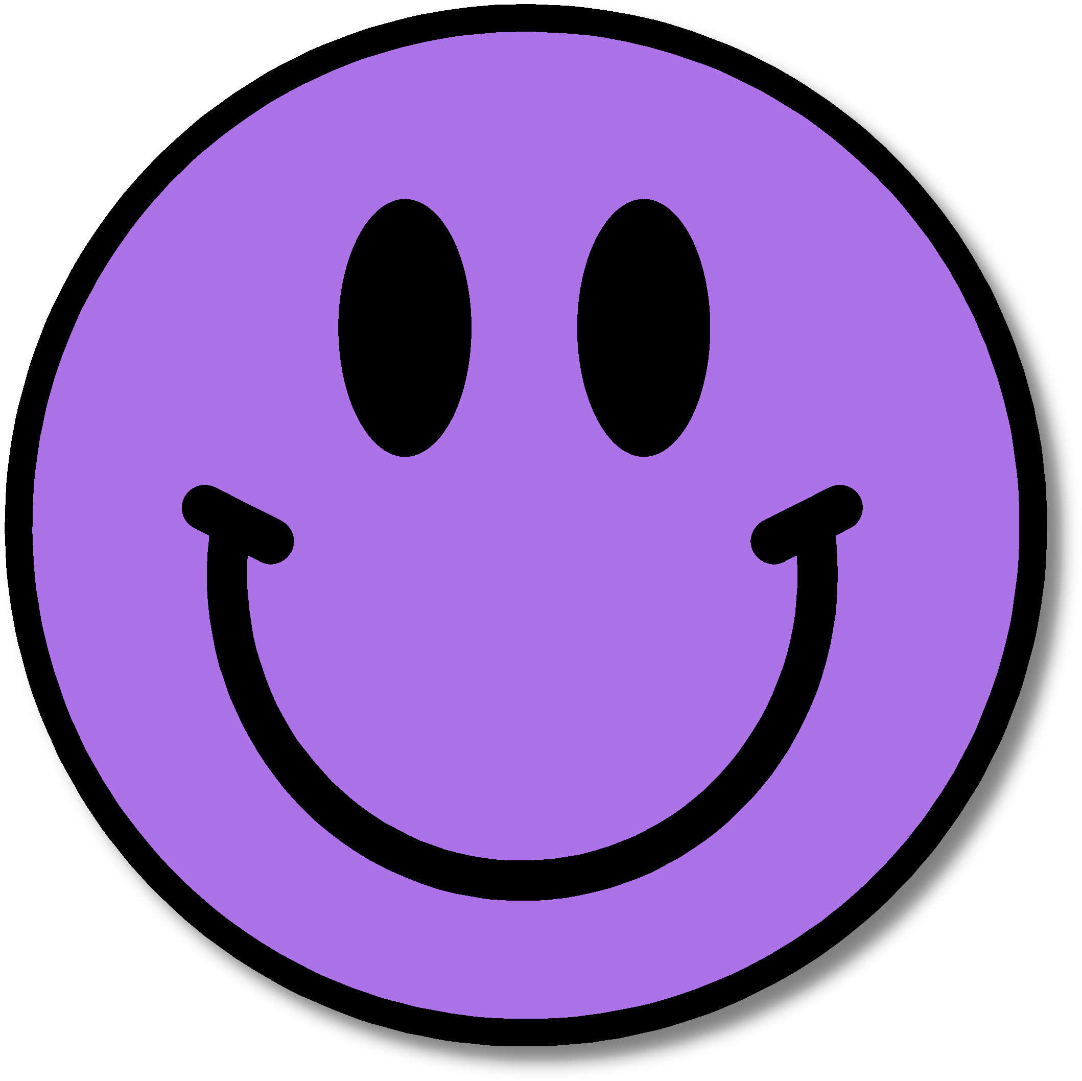 Purple Smiley Face Clipart - Png Download (2118x2116), Png Download