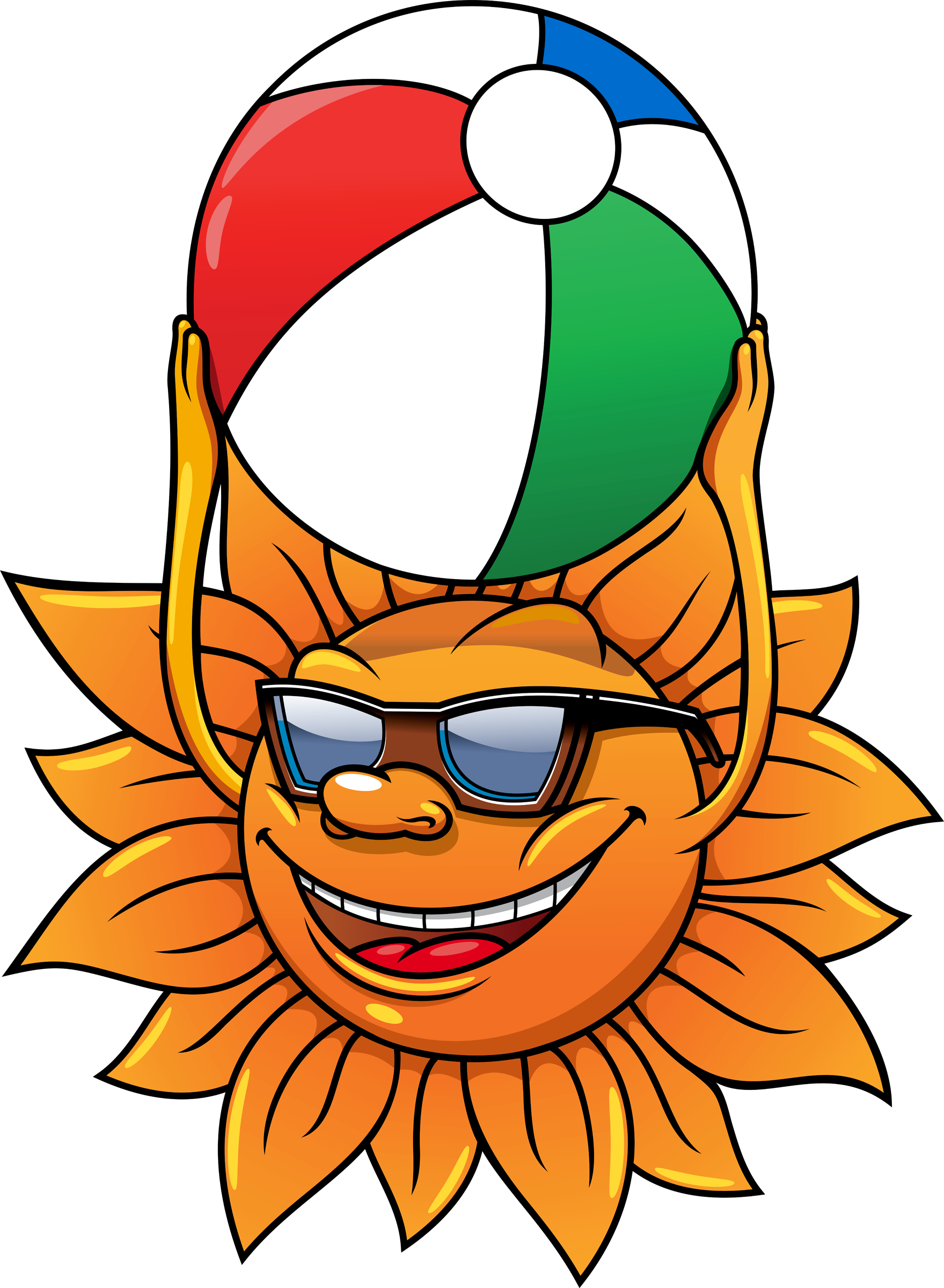 Summer-sun Clipart (1759x2400), Png Download