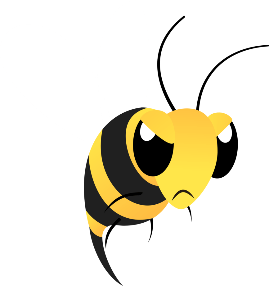 Angry Bee Clip Art - Png Download (867x921), Png Download