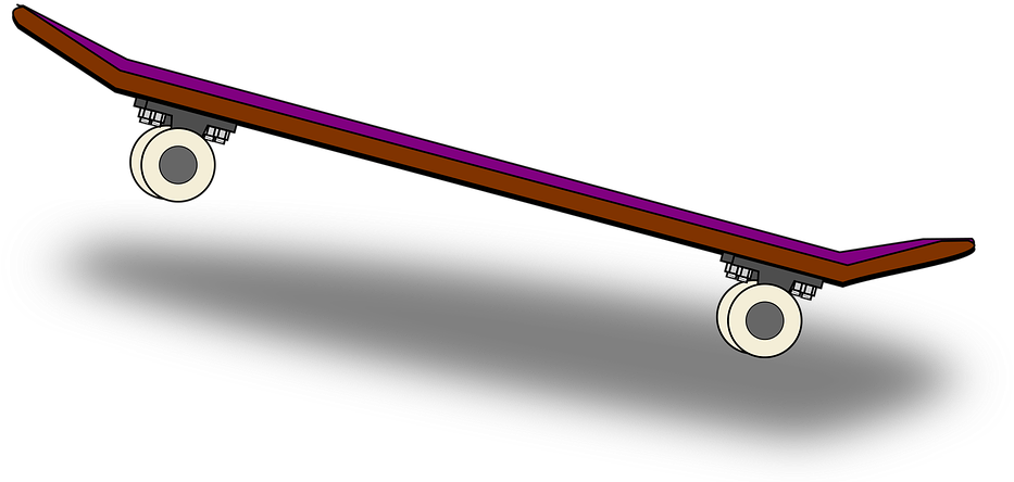Skateboard Cartoon Png Clipart (960x480), Png Download
