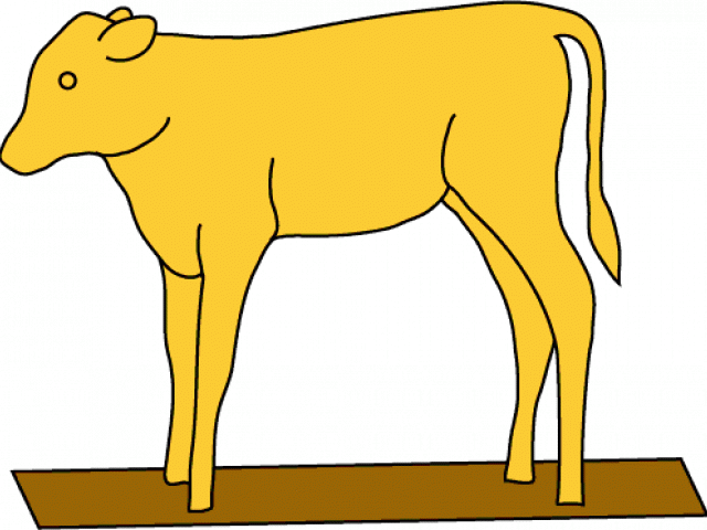 Gold Clipart Cow - Png Download (640x480), Png Download
