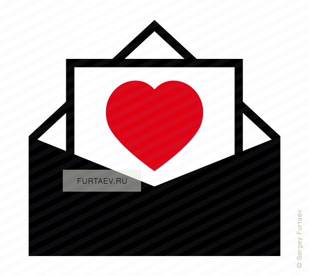 Love Letter Icon Of Opened With Heart Clipart (620x553), Png Download