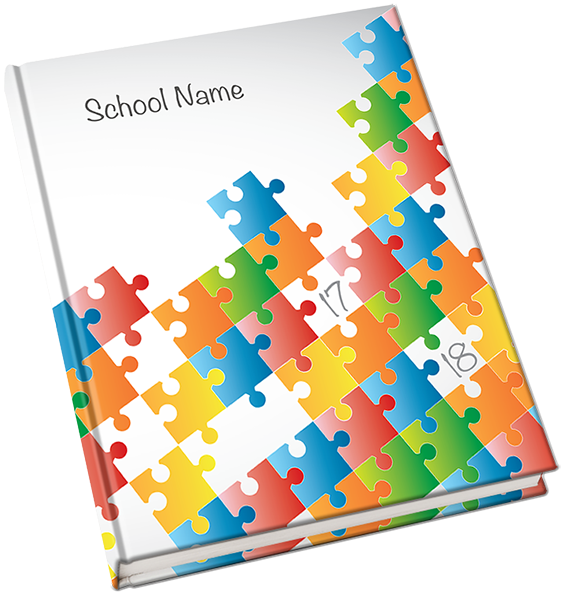 Puzzling Yearbook Cover 2018 Yearbook Clip Art Yearbook - Png Download (600x600), Png Download
