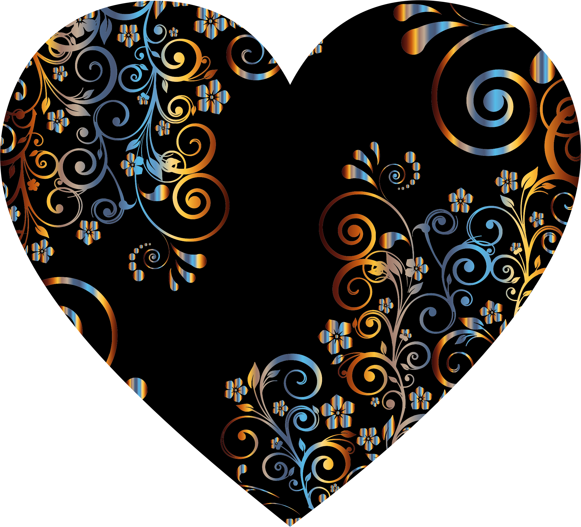 Svg Library Prismatic Floral Flourish Big Image Png Clipart (2206x2002), Png Download