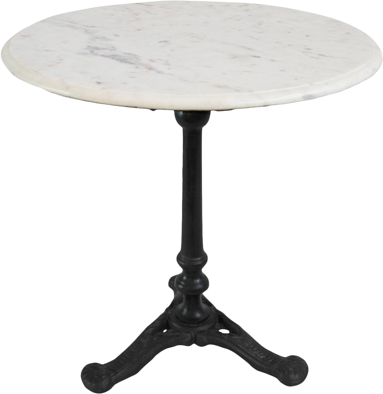 White Marble Cast Iron Side Table Chairish And End Clipart (1600x1600), Png Download