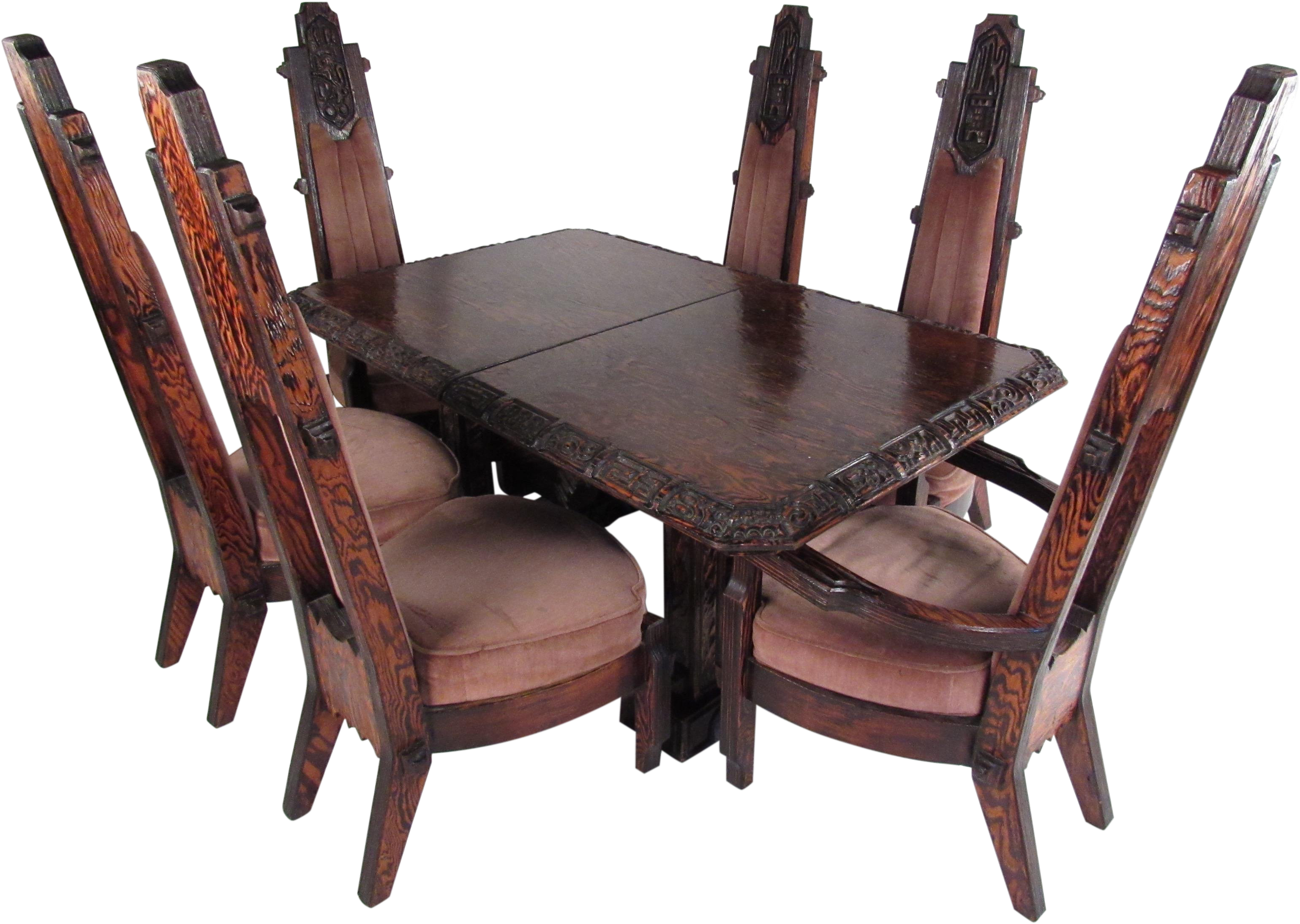 Primitive Dining Table Set Sawbuck Dining Brutalist Clipart (3418x2430), Png Download