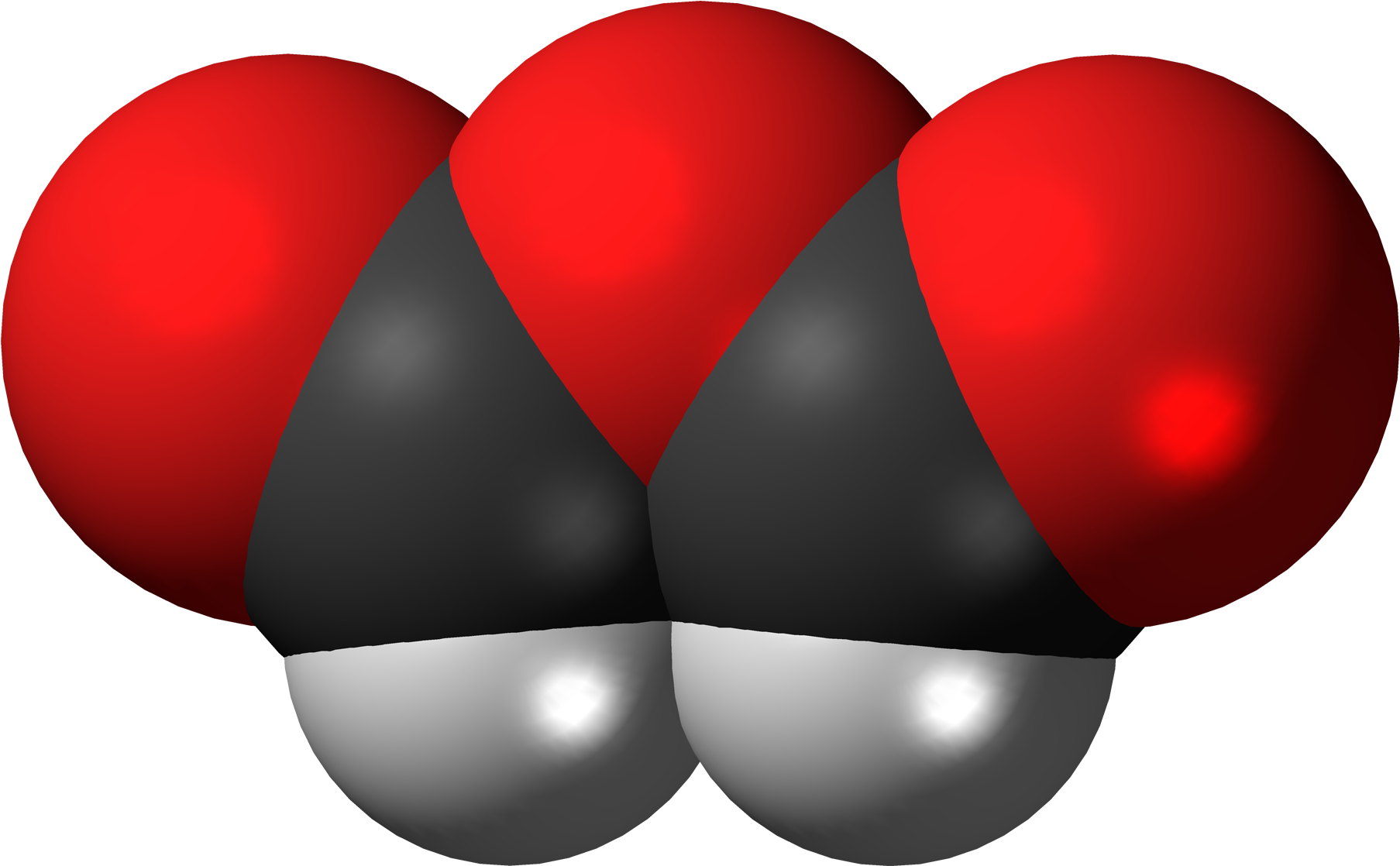 Formic Anhydride 3d Spacefill Clipart (2000x1311), Png Download