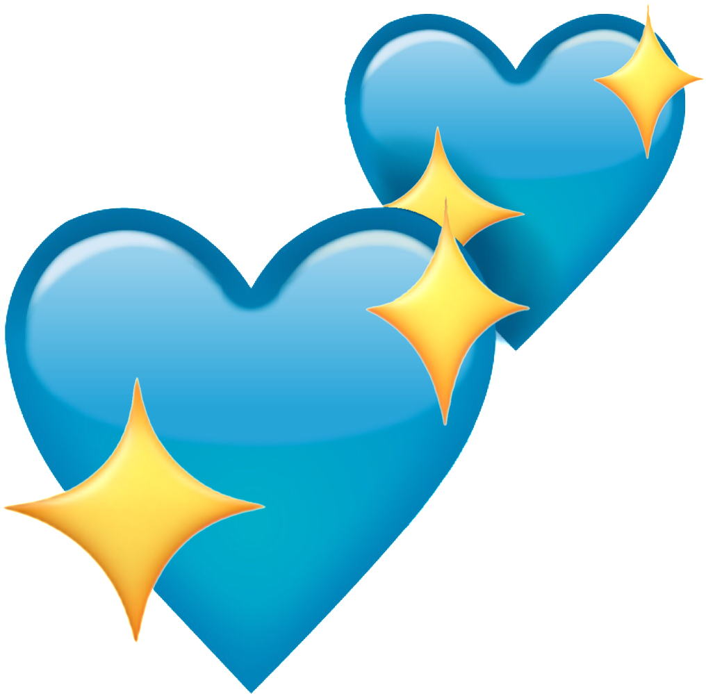 Blueheart Blue Sparklingheart Clipart (1024x1024), Png Download