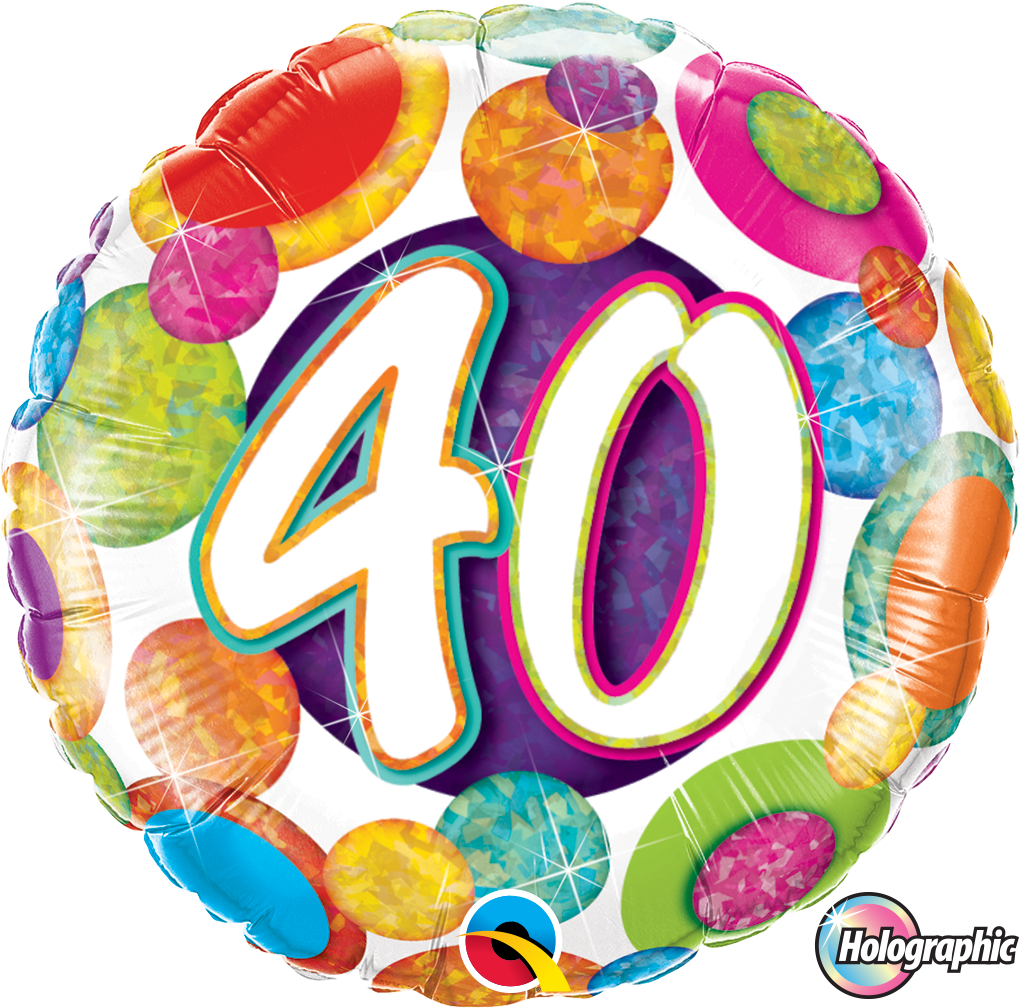 40th Birthday Party Balloon Tamworth Clipart (1020x1008), Png Download