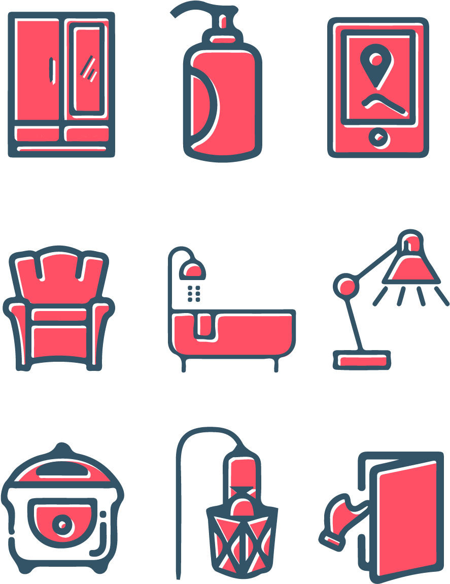 Collection Art Word Ai Vector Meb Red Blue Living Kitchen Clipart (1024x1370), Png Download