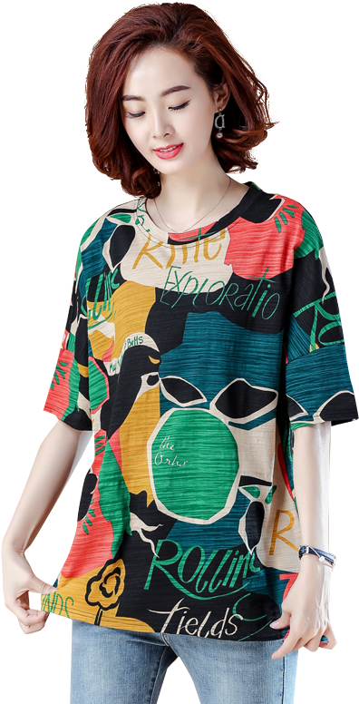 5xl Plus Big Size Blusas Feminina Spring Autumn Summer Clipart (800x800), Png Download