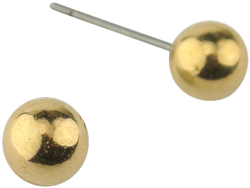 Small Gold Ball Earrings Simple Diamond Wedding Band Clipart (1000x1000), Png Download