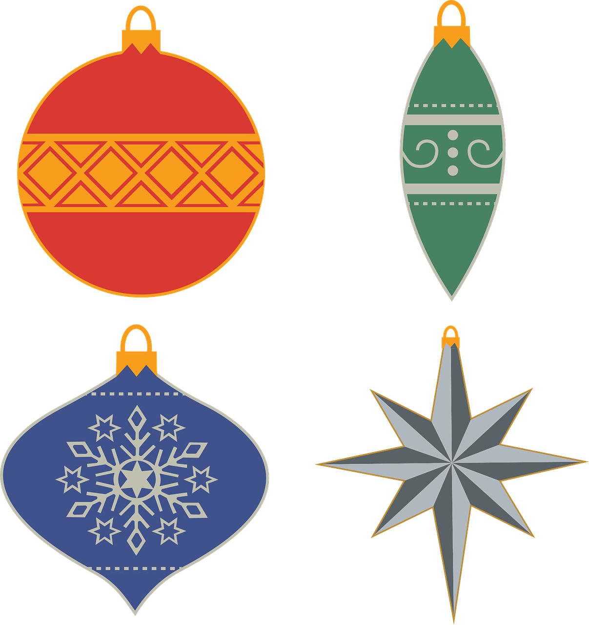 Ornaments,christmas Decoration, Free Vector Clipart (1207x1280), Png Download