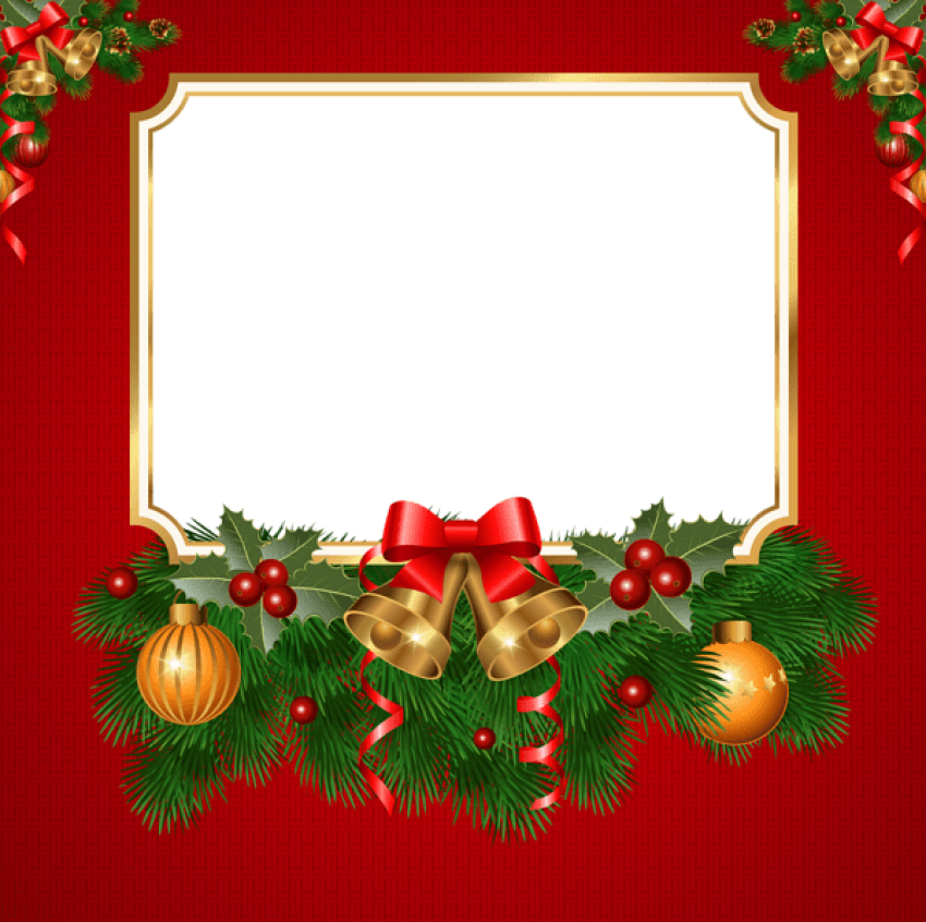 Free Png Christmas Transparent Red Png Frame Png Images Clipart (850x846), Png Download
