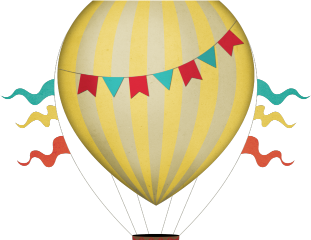 Hot Air Balloon Clipart Scene - Png Download (640x480), Png Download