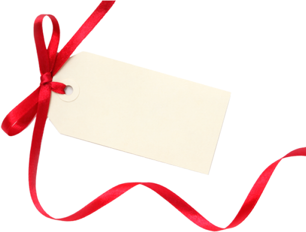 Ribbon Clipart Gift Tag - Png Download - Full Size Clipart (#2634231