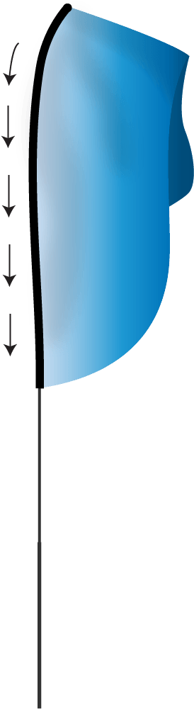 Begin To Gently Put The Flag Onto The Assembled Pole Clipart (301x1100), Png Download