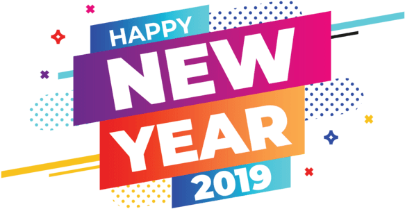 Happy New Year 2019 Banner Clipart (600x600), Png Download