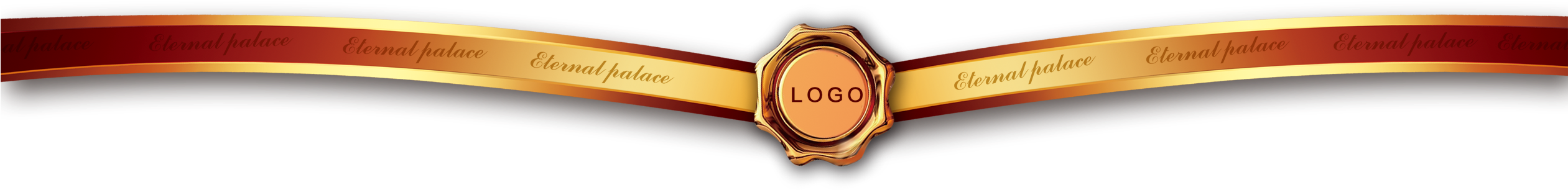 Gold Ribbon Png File Hd Clipart Transparent Png (2520x1324), Png Download