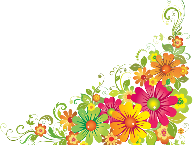 Decorative Border Clipart Flower - Png Download (640x480), Png Download