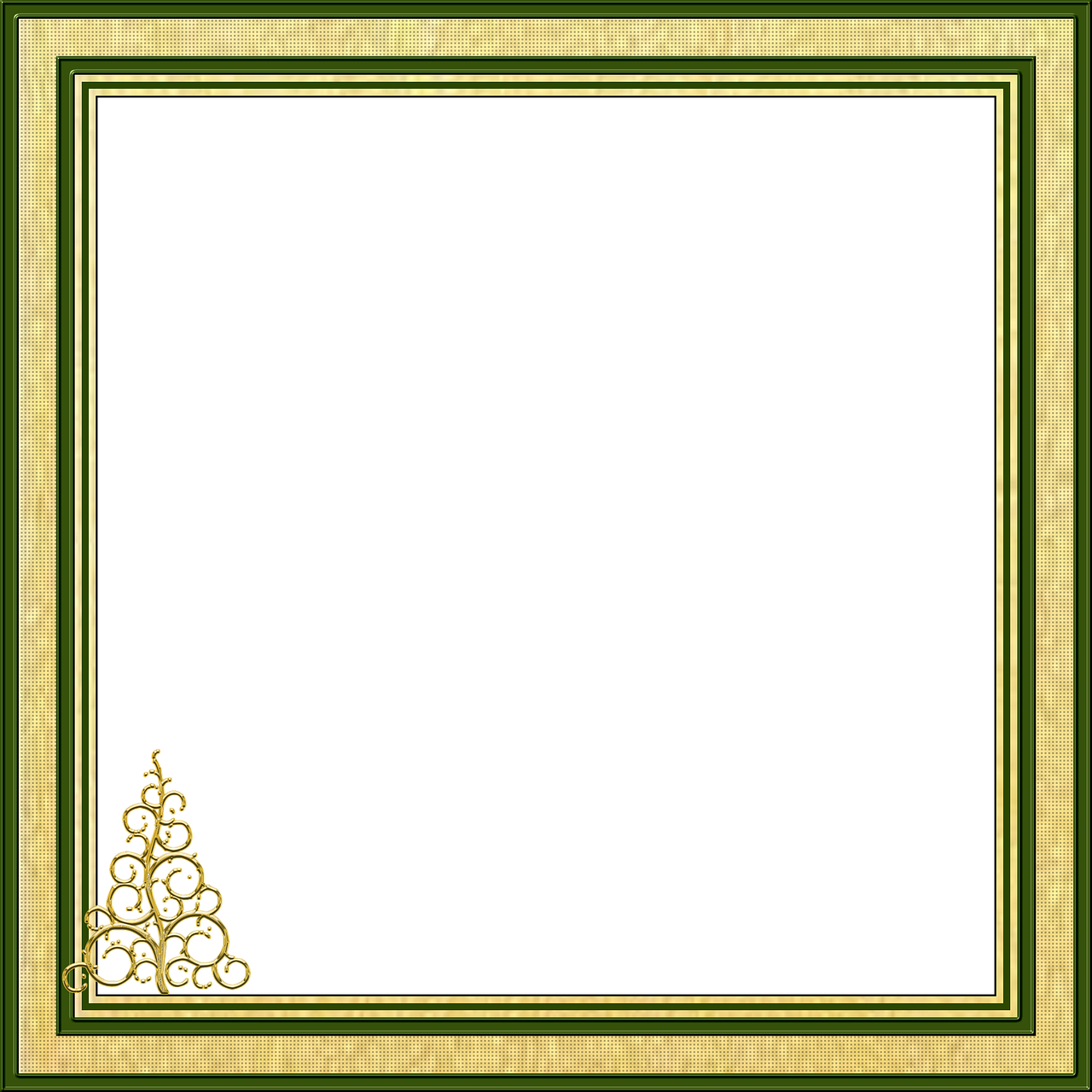Frame,gold,green,free Pictures, Clipart (1280x1280), Png Download