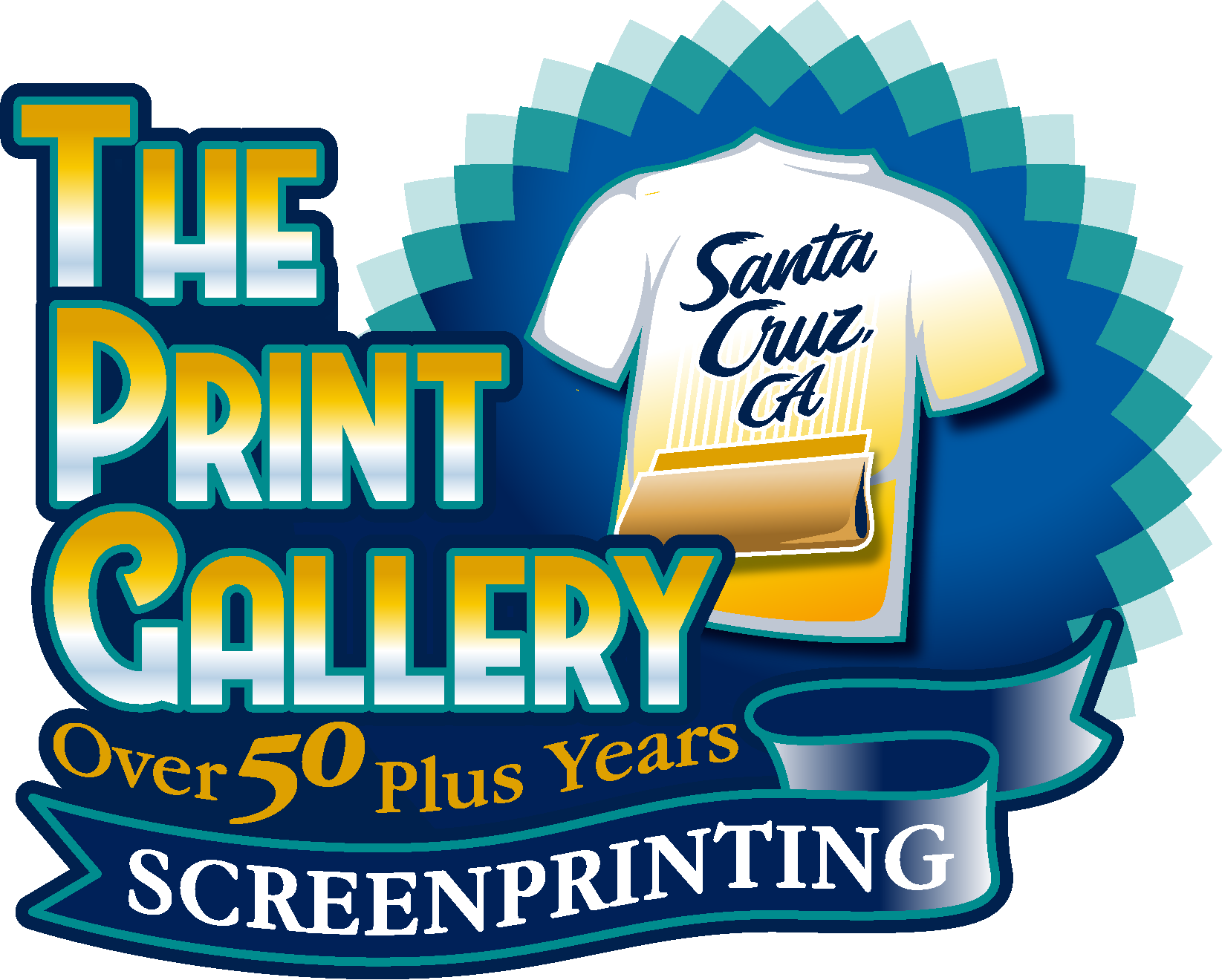 Screen Printing T Shirts & Embroidery Services In Santa Clipart (1645x1320), Png Download