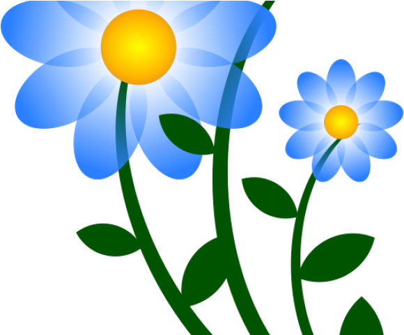 Blue Flower Clipart Flowere - Png Download (640x480), Png Download
