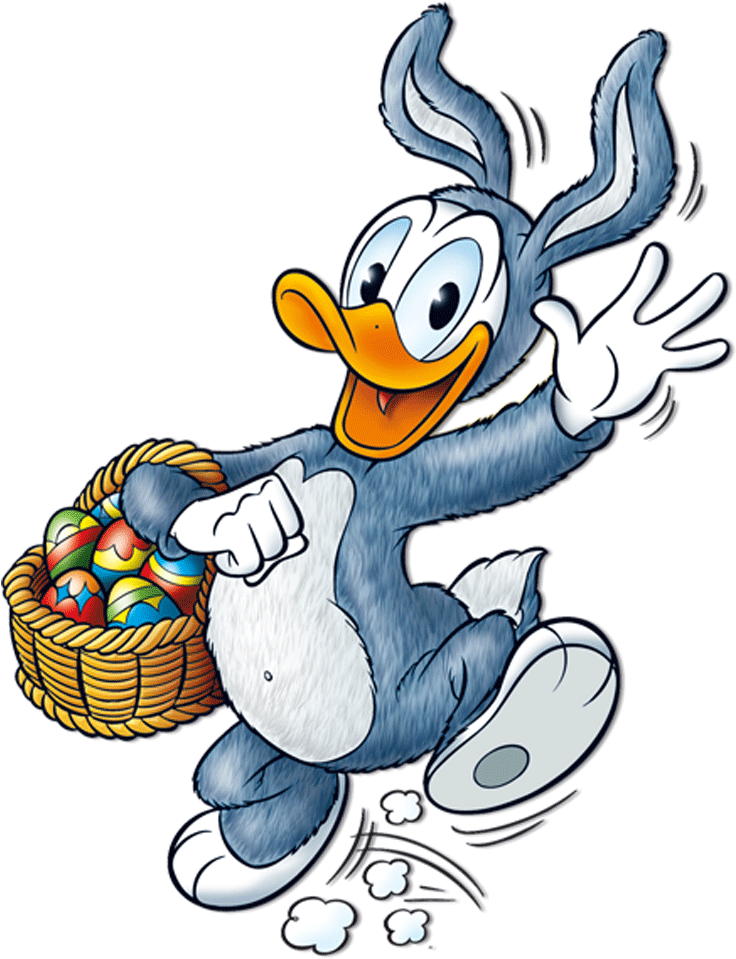 Donald Duck Als Osterhase Clipart (924x980), Png Download