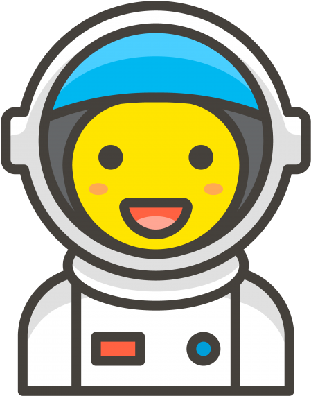 Astronaut Emoji Clipart (866x650), Png Download
