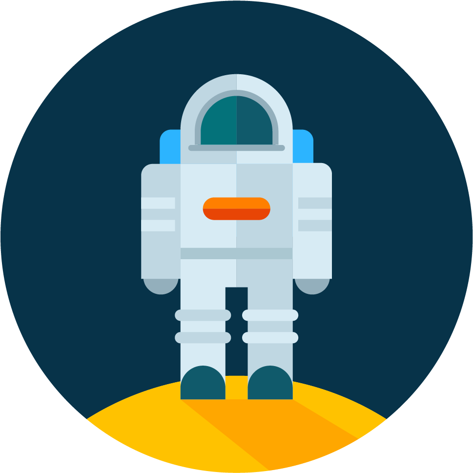 Astronaut Moon Icon Vector Clipart (1025x1024), Png Download